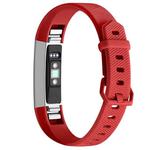 Solid Color Silicone Watch Band for FITBIT Alta / HR(Red)