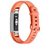 Solid Color Silicone Watch Band for FITBIT Alta / HR(Sunset Red)