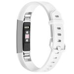 Solid Color Silicone Watch Band for FITBIT Alta / HR(White)