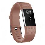 Square Pattern Adjustable Sport Watch Band for FITBIT Charge 2, Size: S, 10.5x8.5cm(Coffee)