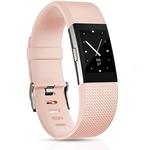 Square Pattern Adjustable Sport Watch Band for FITBIT Charge 2, Size: S, 10.5x8.5cm(Light Pink)