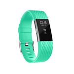 Diamond Pattern Adjustable Sport Watch Band for FITBIT Charge 2, Size: S, 10.5x8.5cm(Mint Green)