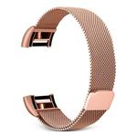 Smart Watch Stainless Steel Watch Band for FITBIT Charge 2, Size: L(Rose Gold)