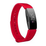 Smart Watch Snap Fastener Watch Band for Fitbit Inspire HR(Red)