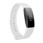 Smart Watch Snap Fastener Watch Band for Fitbit Inspire HR(White)