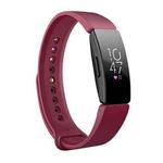 Smart Watch Snap Fastener Watch Band for Fitbit Inspire HR(Wine Red)