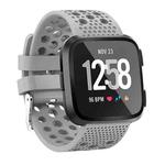 Smart Watch Venting Circle Hole Watch Band for Fitbit Versa(Grey)