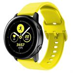 Smart Watch Electroplated Buckle Watch Band for Galaxy Watch Active(Yellow)
