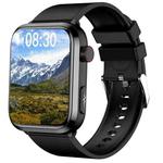 ET210 1.91 inch IPS Screen IP67 Waterproof Silicone Band Smart Watch, Support Body Temperature Monitoring / ECG (Black)