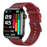 ET210 1.91 inch IPS Screen IP67 Waterproof Silicone Band Smart Watch, Support Body Temperature Monitoring / ECG (Red)
