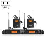 XTUGA IEM1200 Wireless Transmitter 2 Bodypack Stage Singer In-Ear Monitor System(US Plug)