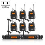 XTUGA IEM1200 Wireless Transmitter 6 Bodypack Stage Singer In-Ear Monitor System(US Plug)