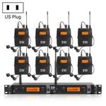 XTUGA IEM1200 Wireless Transmitter 8 Bodypack Stage Singer In-Ear Monitor System(US Plug)