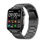 TK11P 1.83 inch IPS Screen IP68 Waterproof Steel Band Smart Watch, Support Stress Monitoring / ECG (Black)