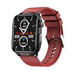 TK11P 1.83 inch IPS Screen IP68 Waterproof Silicone Band Smart Watch, Support Stress Monitoring / ECG (Red)