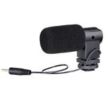 BOYA BY-V01 Stereo X/Y Condenser Microphone with Integrated Shock Mount Cold-shoe Mount & Windshield for Smartphones, DSLR Cameras and Video Cameras(Black)