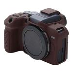 For Canon EOS R10 Soft Silicone Protective Case (Coffee)