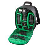 DL-B028 Portable Casual Style Waterproof Scratch-proof Outdoor Sports Backpack SLR Camera Bag Phone Bag for GoPro, SJCAM, Nikon, Canon, Xiaomi Xiaoyi YI, iPad, Apple, Samsung, Huawei, Size: 27.5 * 12.5 * 34 cm(Green)