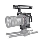 YELANGU CA7 YLG0908A Handle Video Camera Cage Stabilizer for Sony A7K / A72 / A73 / A7S2 / A7R3 / A7R2 / A7X(Black)