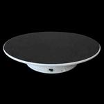 25cm 360 Degree Electric Rotating Turntable Display Stand Video Shooting Props Turntable for Photography, Load 3kg, Powered by Battery(Black White)