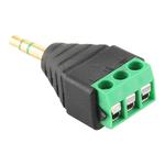 3.5mm Male Plug 3 Pole 3 Pin Terminal Block Stereo Audio Connector