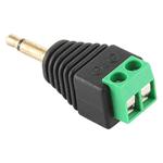 3.5mm Male Plug 2 Pole 2 Pin Terminal Block Stereo Audio Connector