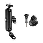 9.0cm Connecting Rod 20mm Ball Head Motorcycle Rearview Mirror Screw Hole Fixed Mount Holder with Tripod Adapter & Screw for GoPro Hero12 Black / Hero11 /10 /9 /8 /7 /6 /5, Insta360 Ace / Ace Pro, DJI Osmo Action 4 and Other Action Cameras(Black)