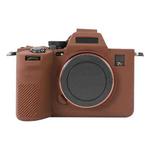 For Sony ILCE-7RM5 / Alpha 7R V Soft Silicone Protective Case (Coffee)