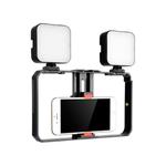 YELANGU PC201 YLG1801A Vlogging Live Broadcast LED Selfie Light Smartphone Video Rig Handle Stabilizer Plastic Bracket Kits