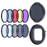 RUIGPRO for GoPro HERO10 Black / HERO9 Black Professional 52mm 52mm 10 in 1 UV+ND2+ND4+ND8+Star 8+ +CPL+Yellow/Red/Purple+10X Close-up Lens Filter with Filter Adapter Ring & Lens Cap