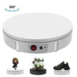 30cm Electric Rotating Turntable Display Stand Video Shooting Props Turntable for Photography, Load: 100kg, US Plug(White)