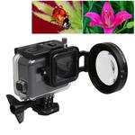 For GoPro HERO5 Sport Action Camera Professional 58mm 16X Macro Lens Close-up Filter with Lens Base & Adapter Ring & Lens Protective Cap & Anti-lost Hand Strap & Cleaning Cloth