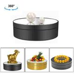 12cm 360 Degree Rotating Turntable Mirror Electric Display Stand Video Shooting Props Turntable, Load: 3kg (Black)