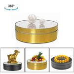 12cm 360 Degree Rotating Turntable Mirror Electric Display Stand Video Shooting Props Turntable, Load: 3kg (Gold)