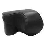 Full Body Camera PU Leather Case Bag for Sony ZV-E10 (Black)