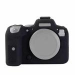 For Canon EOS R6 Litchi Texure Soft Silicone Case(Black)