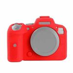 For Canon EOS R6 Litchi Texure Soft Silicone Case(Red)