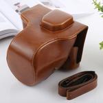Full Body Camera PU Leather Case Bag with Strap for FUJIFILM X-T3(Brown)