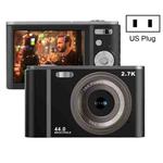 DC302 2.88 inch 44MP 16X Zoom 2.7K Full HD Digital Camera Children Card Camera, US Plug(Black)