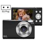 DC402 2.4 inch 44MP 16X Zoom 1080P Full HD Digital Camera Children Card Camera, EU Plug (Black)