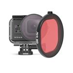JSR Round Housing Diving Color Lens Filter for GoPro HERO8 Black(Red)