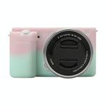 For Sony ZV-E10 Soft Silicone Protective Case (Pink Green)