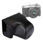 Full Body Camera PU Leather Case Bag with Strap for Canon EOS M6 (Black)