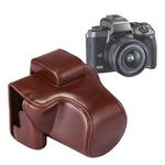 Full Body Camera PU Leather Case Bag with Strap for Canon EOS M5 (Coffee)