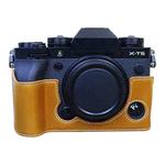 For FUJIFILM X-T5 1/4 inch Thread PU Leather Camera Half Case Base (Brown)