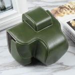 For Nikon Z50 / Z30 Camera Full Body Magnetic Leather Camera Case Bag with Strap (Green)