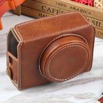 For Canon PowerShot G7 X Full Body Camera PU Leather Camera Case Bag with Strap (Brown)