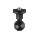 25mm 1/4 inch Screw ABS Ball Head Adapter Mount(Black)