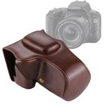 Full Body Camera PU Leather Case Bag for Canon EOS 200D  (18-55mm Lens)(Coffee)