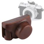 Full Body Camera PU Leather Camera Case Bag with Strap for Panasonic Lumix GF7 / GF8 / GF9 (12-32mm / 14-42mm Lens) (Coffee)